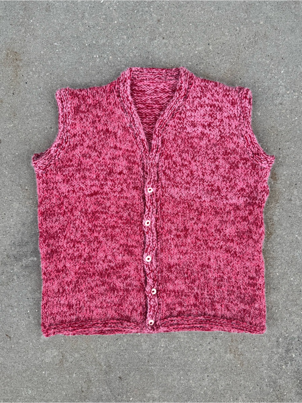 Vintage Sleeveless Wool Cardigan